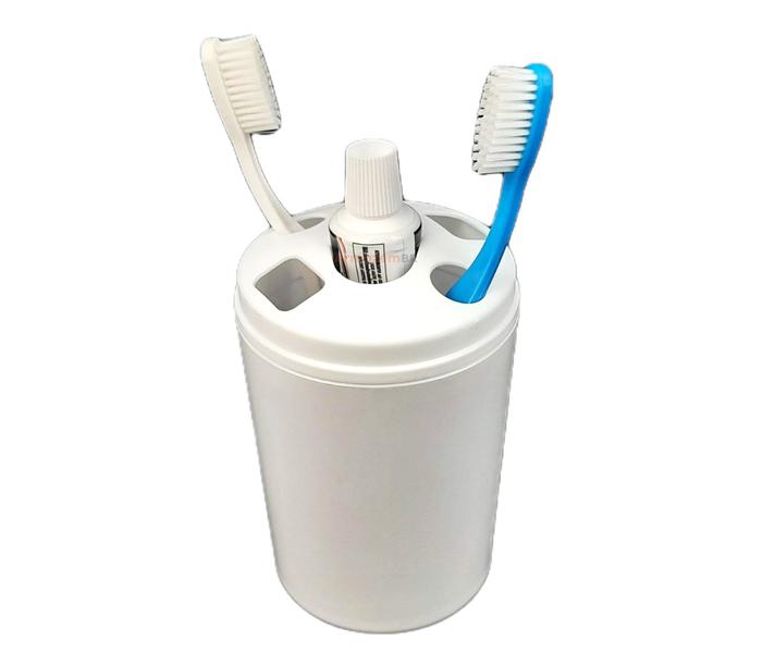 Imagem de Porta Escova De Dente Creme Dental Sem Tampa Acessório Pia Banheiro One Branco - 336.1 Utility