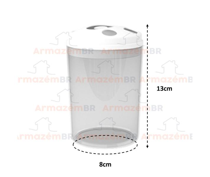 Imagem de Porta Escova De Dente Creme Dental Sem Tampa Acessório Pia Banheiro One Cristal Com Branco - 336.1 Utility