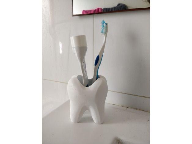 Imagem de Porta Escova de dente em Formato De Dente Diversão Decoração