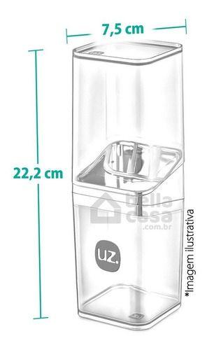 Porta Escova De Dentes e Porta Creme Dental Tampa Slim Dourado Uz Imagem de Porta Escova De Dentes e Porta Creme Dental Tampa Slim Dourado Uz