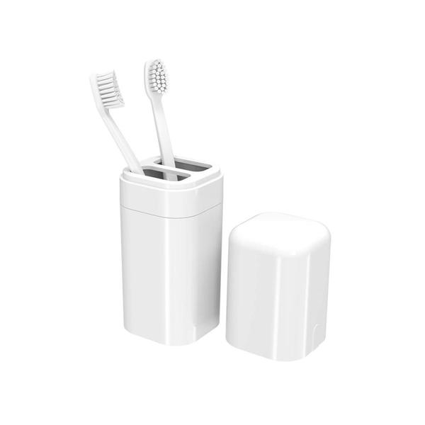Porta Escova Dente Com Tampa Splash Branco - Coza - BRINOX Imagem de Porta Escova Dente Com Tampa Splash Branco - Coza