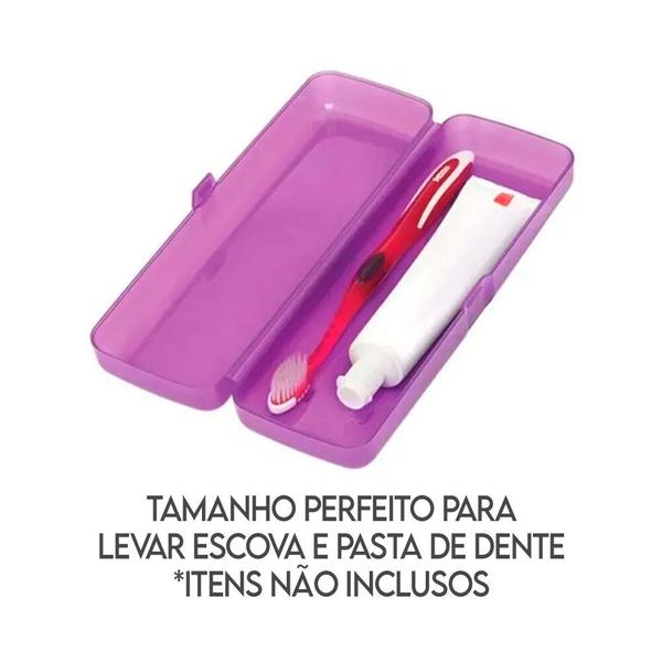 Imagem de Porta Escova e Pasta de Dente Viagem Cores Sortidas Ricca