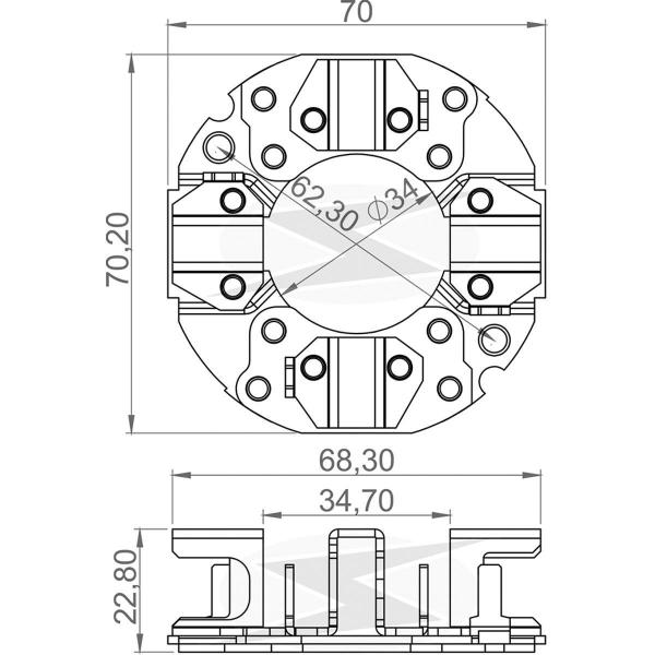 Imagem de PORTA ESCOVA MOTOR PARTIDA para CASE/ MITSUBISHI CAMINHOES/ 