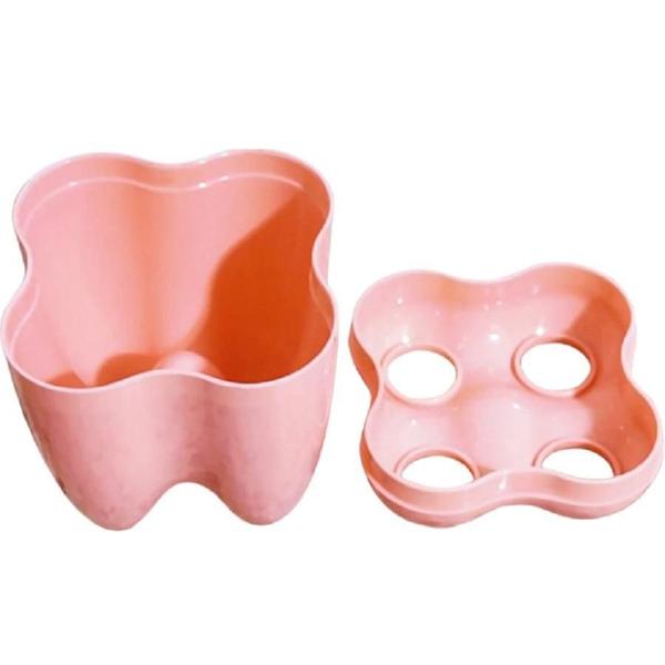 Imagem de Porta Escova Para Meninas Modelo Dentinho Fofo Rosa Dentinho