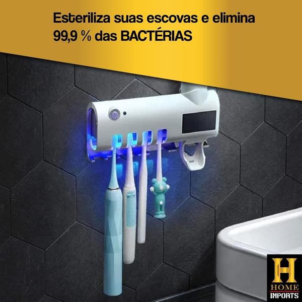 Imagem de Porta Escovas Com Esterilizador Uv Recarregável Solar