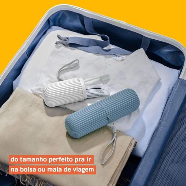 Imagem de Porta Escovas De Dente e Creme Pasta Dental Para Viagem Bolsa Estojo Portátil