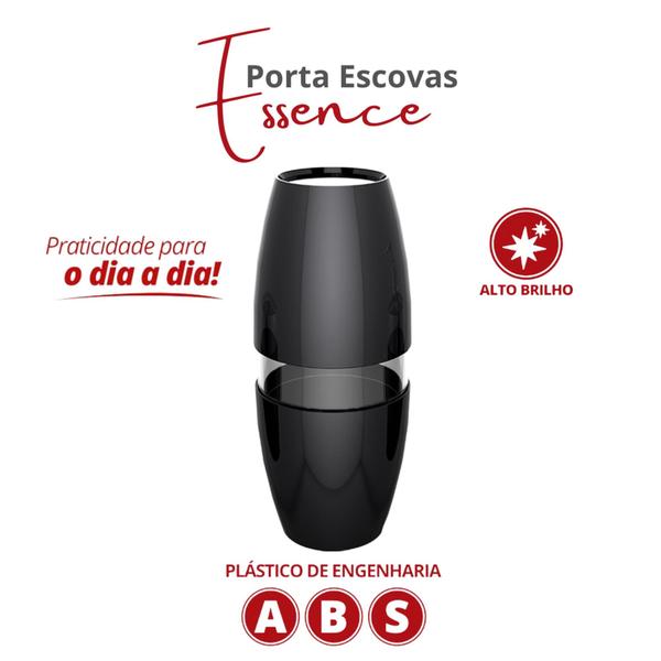 Porta Escovas Essence Preto Durín Imagem de Porta Escovas Essence Preto Durín