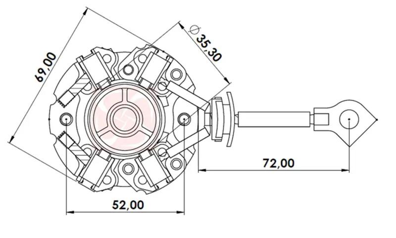 Imagem de Porta Escovas Partida Hb20 Elantra I30 Sportage Soul Ix35 Sulcarbon A010-12V