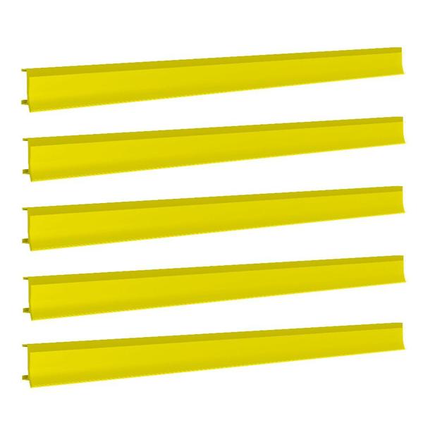 Imagem de Porta Etiqueta Bandeja Gondola Fit 90 Cm Amarelo Kit Com 5