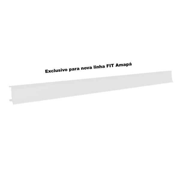 Imagem de Porta Etiqueta Bandeja Gondola Fit 90 Cm Branco Kit Com 25