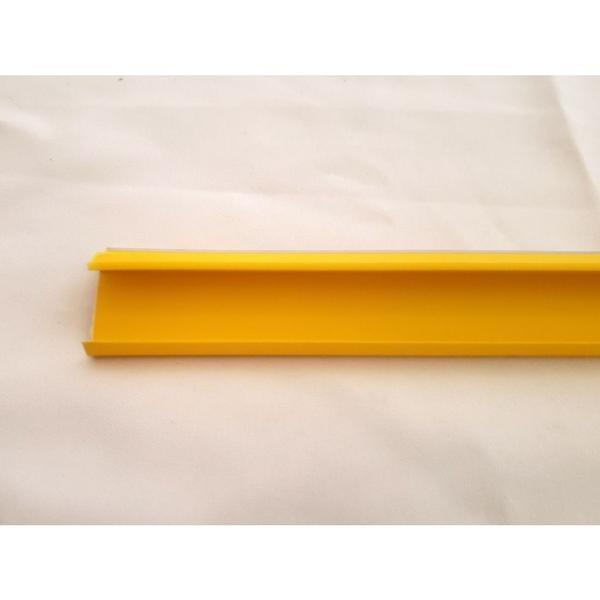 Imagem de Porta Etiqueta Bandeja Gondola LX 92 Cm Amarelo Kit Com 10