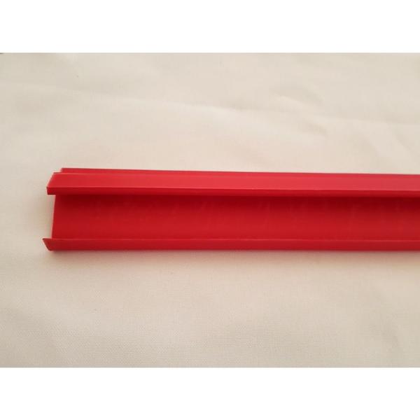 Imagem de Porta Etiqueta Bandeja Gondola LX 92 Cm Vermelho Kit Com 10