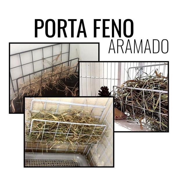 Imagem de Porta Feno Aramado para Cercado Pet Porquinho da Índia Preto