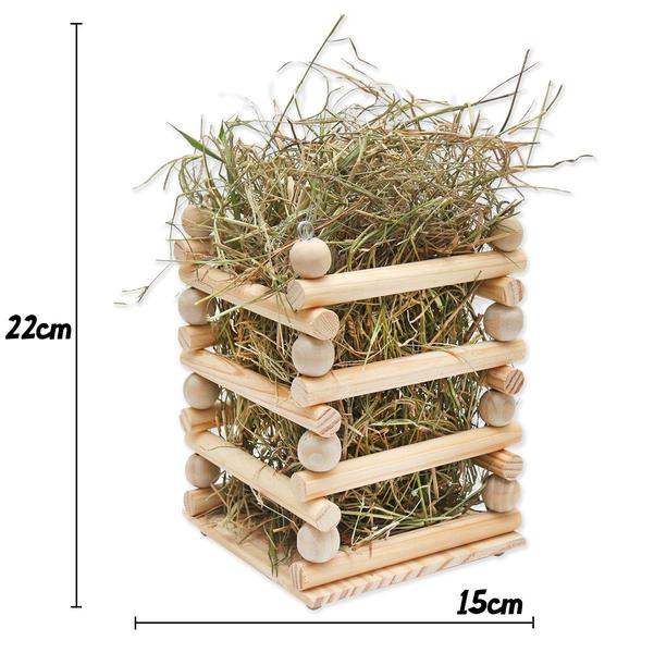Porta Feno de Madeira 15x22cm Cor Natural Para Roedores - Golden Pets Imagem de Porta Feno de Madeira 15x22cm Cor Natural Para Roedores