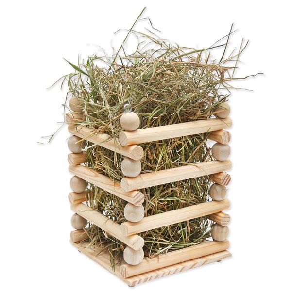 Porta Feno de Madeira 15x22cm Cor Natural Para Roedores - Golden Pets Imagem de Porta Feno de Madeira 15x22cm Cor Natural Para Roedores