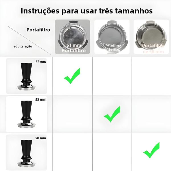 Imagem de Porta-filtro 51mm/53mm/58mm para Máquina de Café Expresso Delonghi e Breville - 30lbs de Pressão