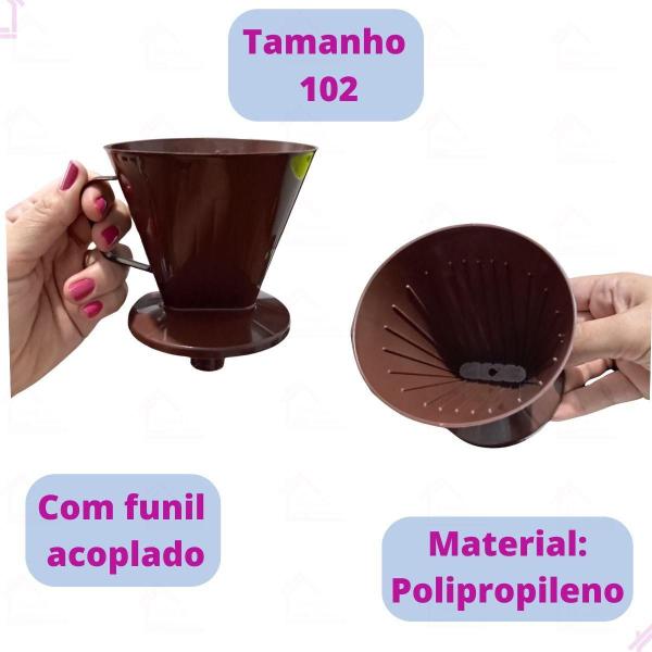 Imagem de Porta Filtro Café Suporte Para Coador 102 Pequeno Com Funil