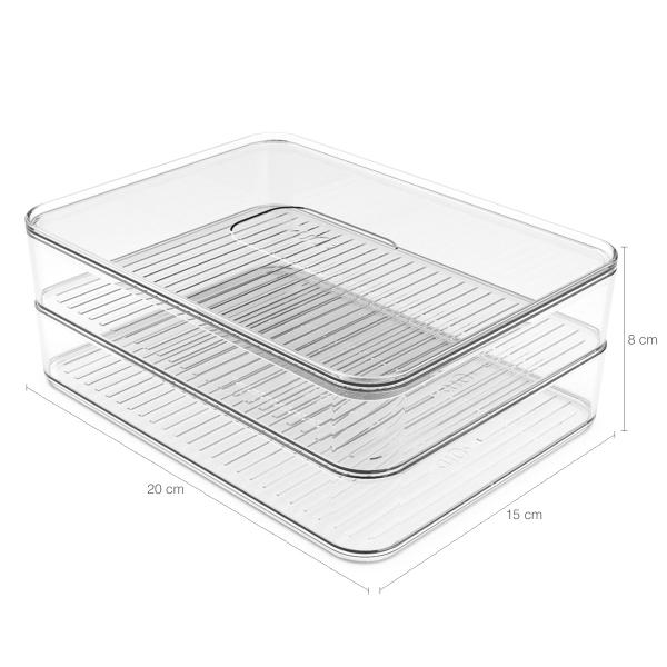 Porta Frios Duplo Transparente Organizador Clear Fresh Porta Queijo E Presunto OU Imagem de Porta Frios Duplo Transparente Organizador Clear Fresh Porta Queijo E Presunto OU