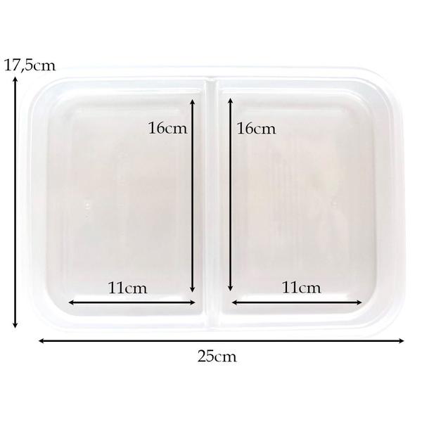 Porta frios hermético 2 divisórias e travas pote para lanche marmita presunto queijo tapoer Plasútil Imagem de Porta frios hermético 2 divisórias e travas pote para lanche marmita presunto queijo tapoer Plasútil