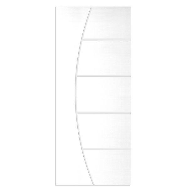 Imagem de Porta Frisada C/ Fundo Primer Branco UV CM01 62x210cm - Só a Porta