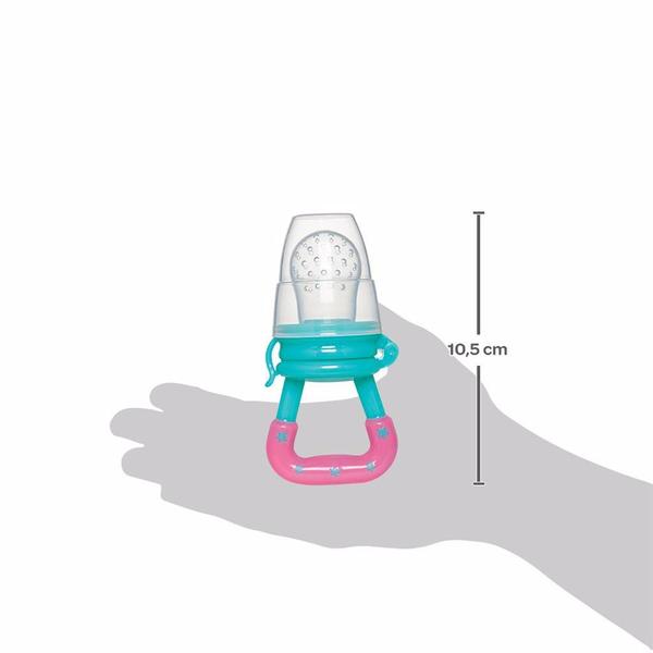 Porta-Frutinha Em Silicone Buba Azul e Rosa Imagem de Porta-Frutinha Em Silicone Buba Azul e Rosa