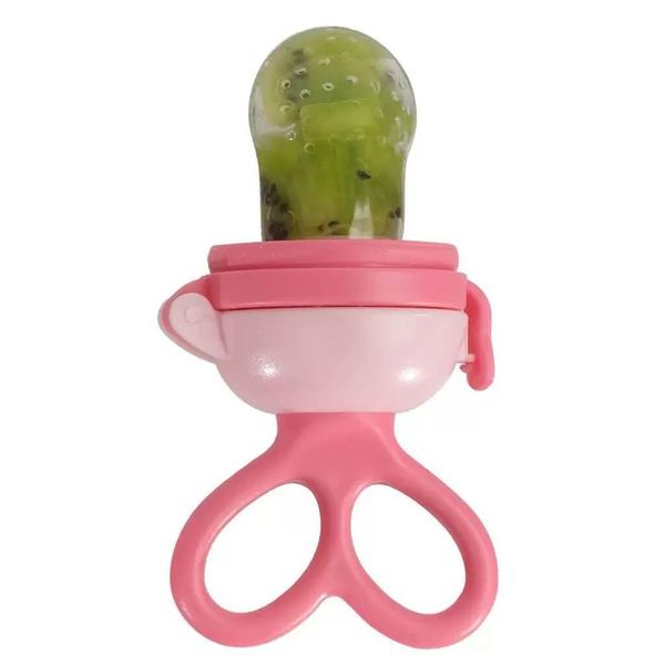 Porta Frutinha Sugador Em Silicone Rosa 12625 Buba Imagem de Porta Frutinha Sugador Em Silicone Rosa 12625 Buba