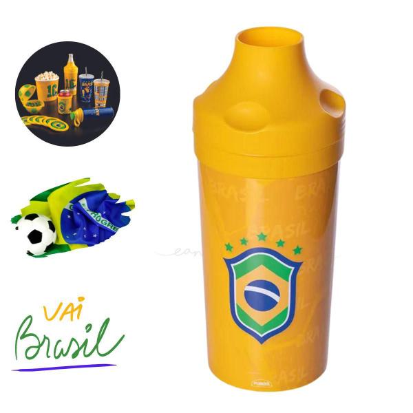 Imagem de Porta Garrafa 600 Ml De Plástico Copa Do Mundo Plasutil