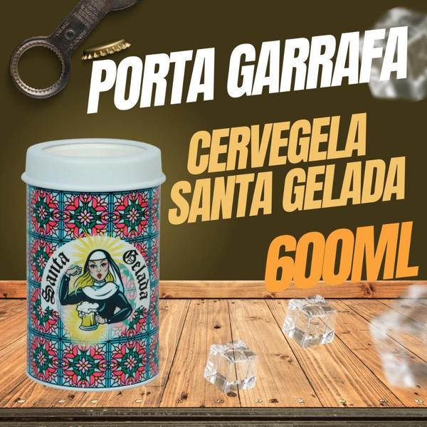 Imagem de Porta Garrafa Térmico 600 Ml Santa Gelada Cerveja Camisinha Cervegela