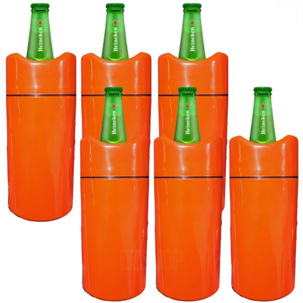 Imagem de Porta Garrafa Térmico 600ml Camisinha Para Cerveja Kit 6 unidades