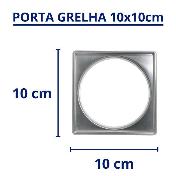 Imagem de Porta Grelha 10X10 Inox 304 Para Ralo Quadrado Caixilho Box