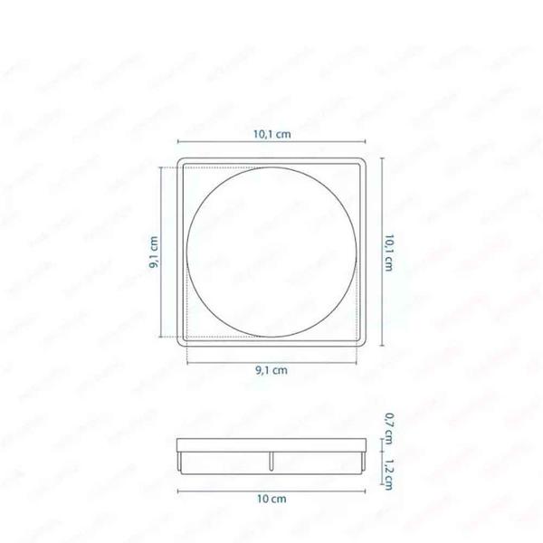 Imagem de Porta Grelha Cromado 10x10 - Simmetria