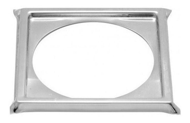 Porta Grelha Ralo Click 15x15 Suporte Cromado Inox - Montelar Acabamentos Imagem de Porta Grelha Ralo Click 15x15 Suporte Cromado Inox