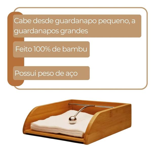 Porta Guardanapo Bambu Com Peso Cancum Lanchonete Bar Mesa - OU Imagem de Porta Guardanapo Bambu Com Peso Cancum Lanchonete Bar Mesa