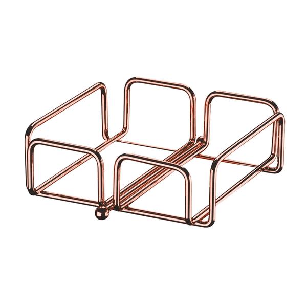 Imagem de Porta Guardanapo De Mesa Grande Em Aço Rose Gold