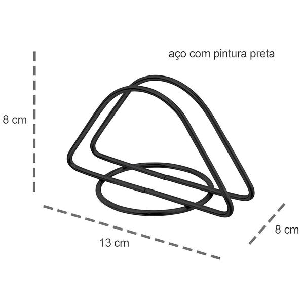 Imagem de Porta Guardanapo de Mesa Triangular Prata 349-2 - Passerini