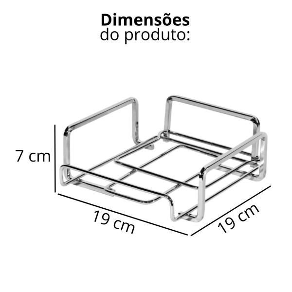 Imagem de Porta Guardanapo Grande Quadrata Sofisticado Future