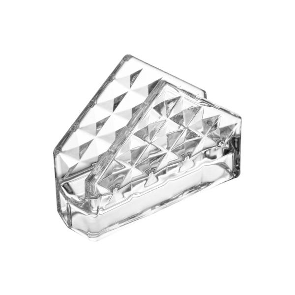 Imagem de Porta Guardanapo para Mesa de Cristal Transparente Diamond Lyor