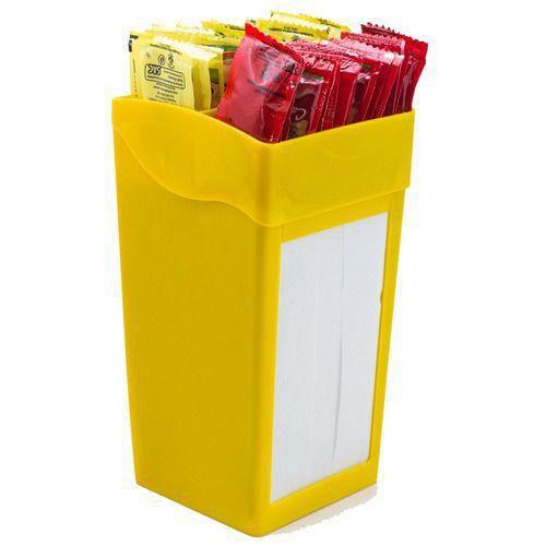 Imagem de Porta Guardanapo Sache Bar Lanchonete Kit 6 Pc Várias Cores - Amarelo