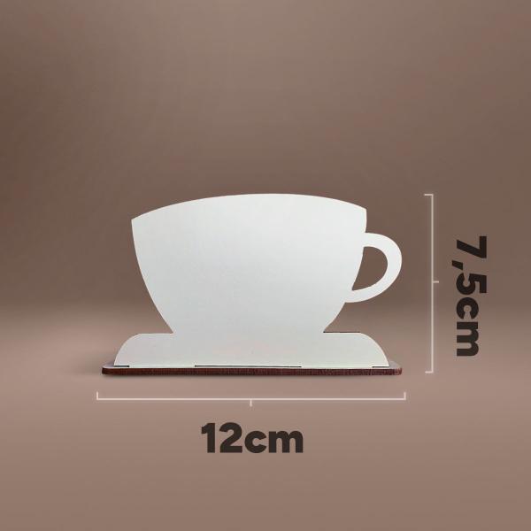 Imagem de Porta Guardanapo Xicára Café Chá Decoração Mdf 12cm Kit 30