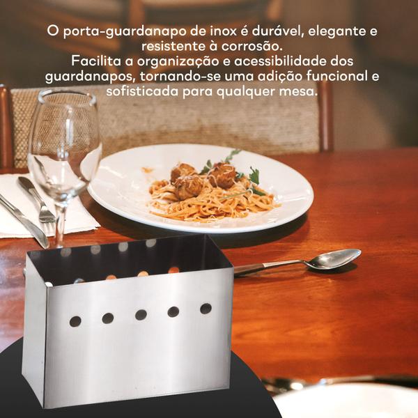 Imagem de Porta Guardanapos de Inox Mesa Restaurante Quality House