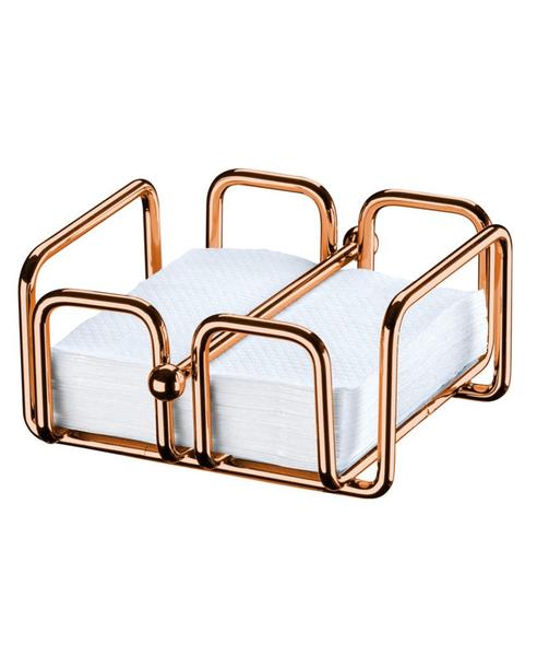 Porta Guardanapos De Luxo Com Peso Rosé Gold - Future Imagem de Porta Guardanapos De Luxo Com Peso Rosé Gold