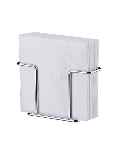 Porta guardanapos de mesa prata aço cromado Future Imagem de Porta guardanapos de mesa prata aço cromado Future