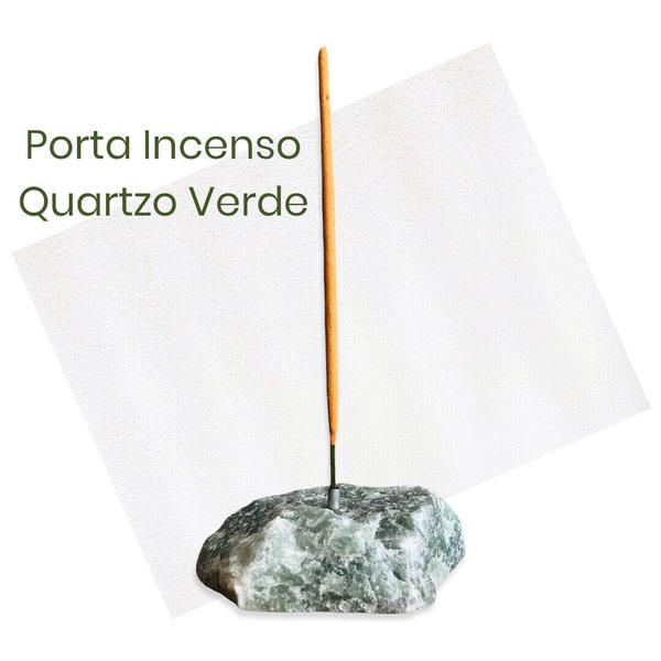 Imagem de Porta Incenso Pedra Natural Quartzo Verde - Saúde