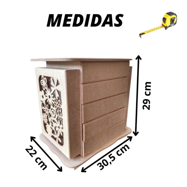 Imagem de Porta Jóias Bijuterias Colar E Maquiagem madeira mdf