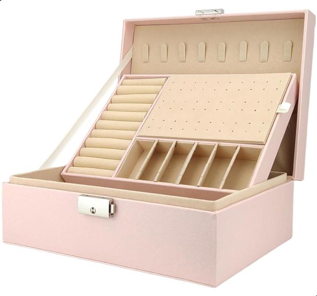 Porta Joias Maleta Grande Para Viagem Organizador Ótimo - parimar