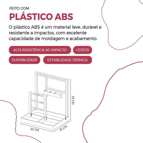 Imagem de Porta Joias Organizadora Bijuterias Colar E Maquiagem