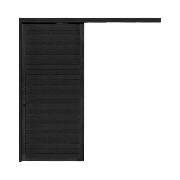 Imagem de Porta Lambri de Correr de Aluminio 215x100cm Suspensa Preto