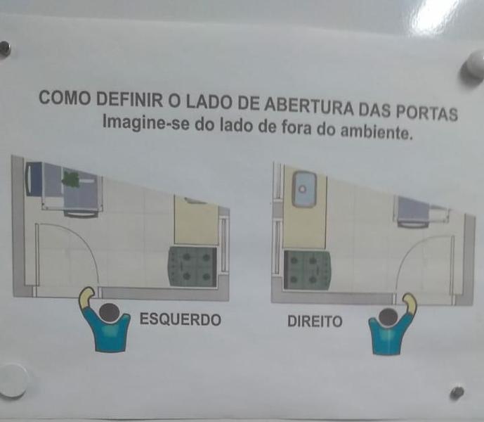 Imagem de Porta Lambril 2,10x70 lado ESQUERDO L-25 no alumínio branco c/puxador redondo