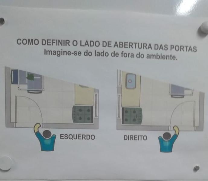 Imagem de Porta Lambril 2,10x80 lado ESQUERDO L-25 no alumínio branco c/puxador redondo