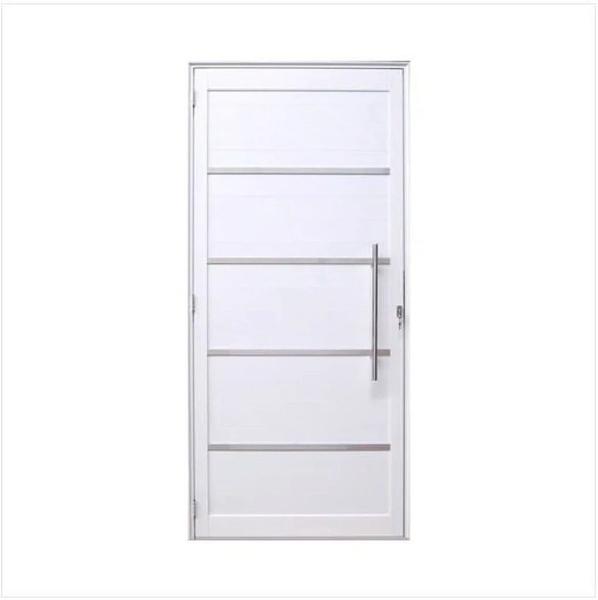 Imagem de Porta Lambril c/friso 2,10x90 lado ESQUERDO L-25 no alumínio branco c/puxador redondo